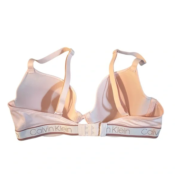 Calvin Klein underwire bra 34C convertible straps light pink logo band - Picture 3 of 8